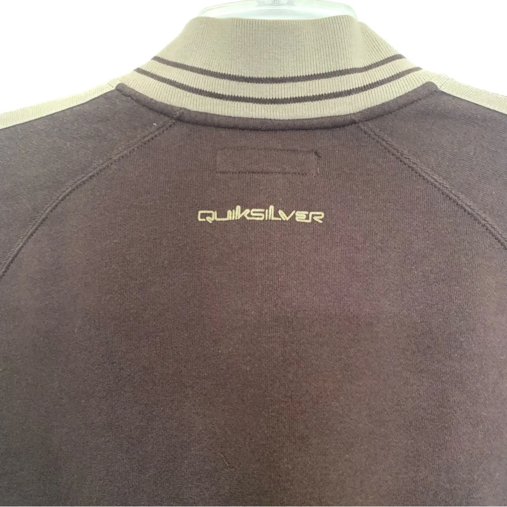 Quicksilver Boys Large Brown and Tan Zip-up Jacket